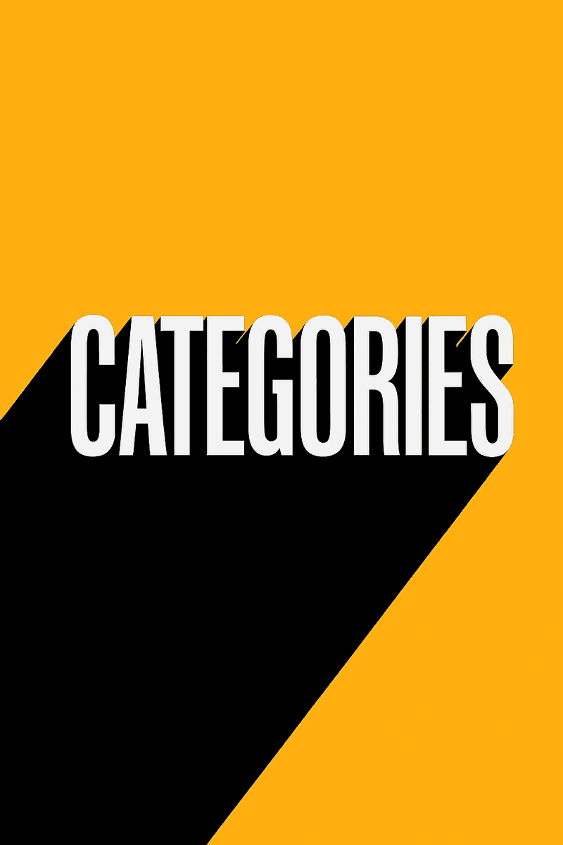 হলুদ-কালো পটভূমিতে লেখা ‘CATEGORIES’